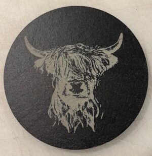 Natural Slate Coaster with Heilan Coo