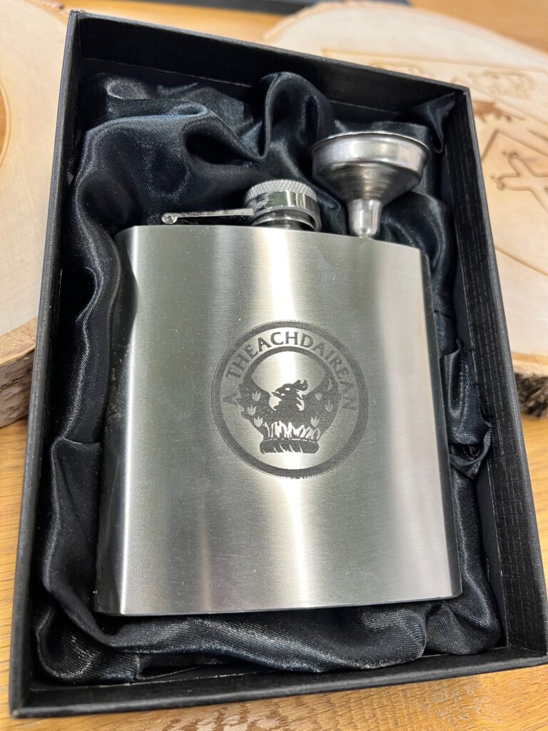 Hip Flask with Clan Crest